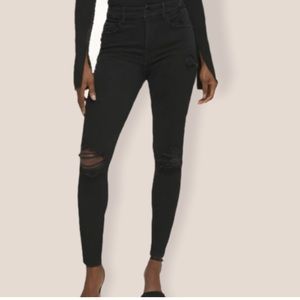 Good American Good Legs Black Distressed Skinny Jeans - Size 00/24